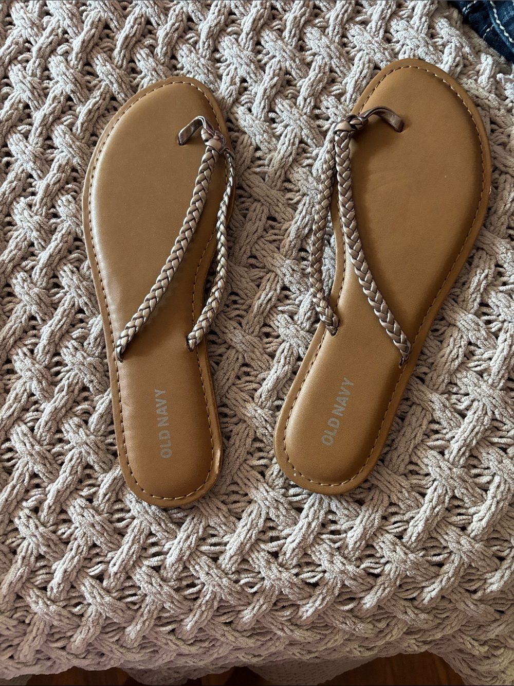 Old Navy Brown Braided Strap Women's Sandals